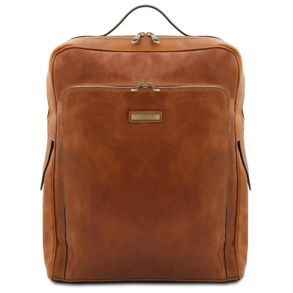 Bangkok Leather laptop backpack - Large size
