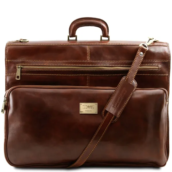 Leather garment bags