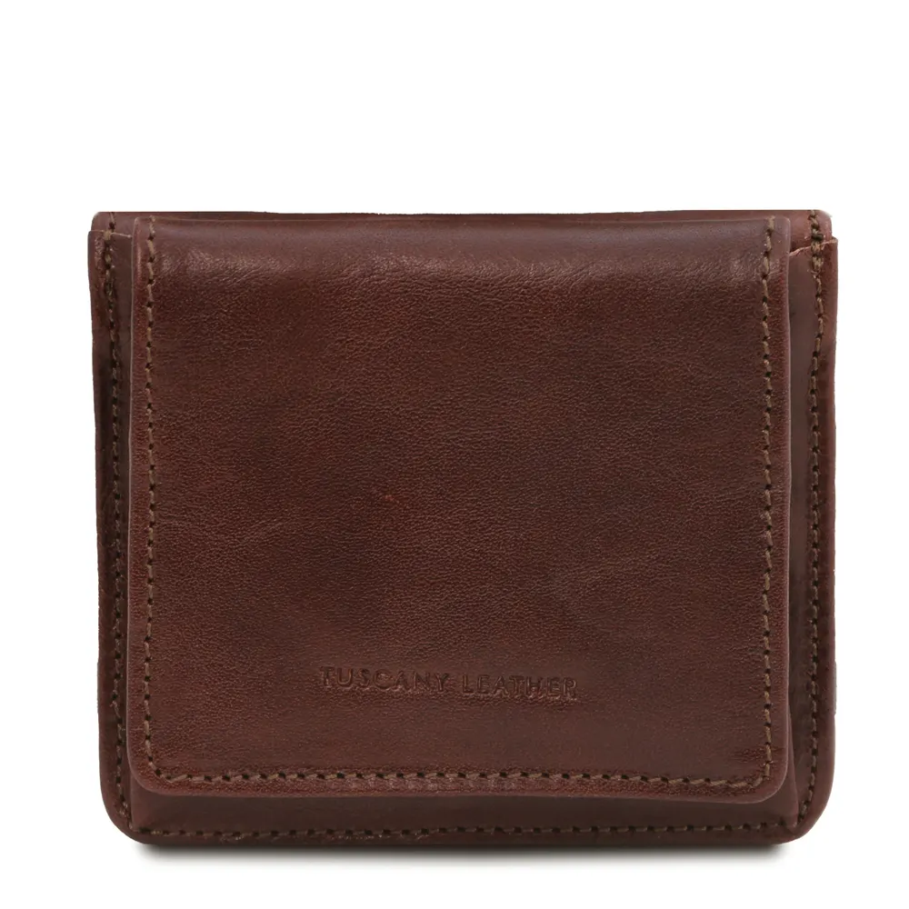 Exclusive leather wallet with coin pocket