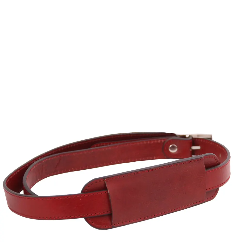 Adjustable travel bag leather shoulder strap