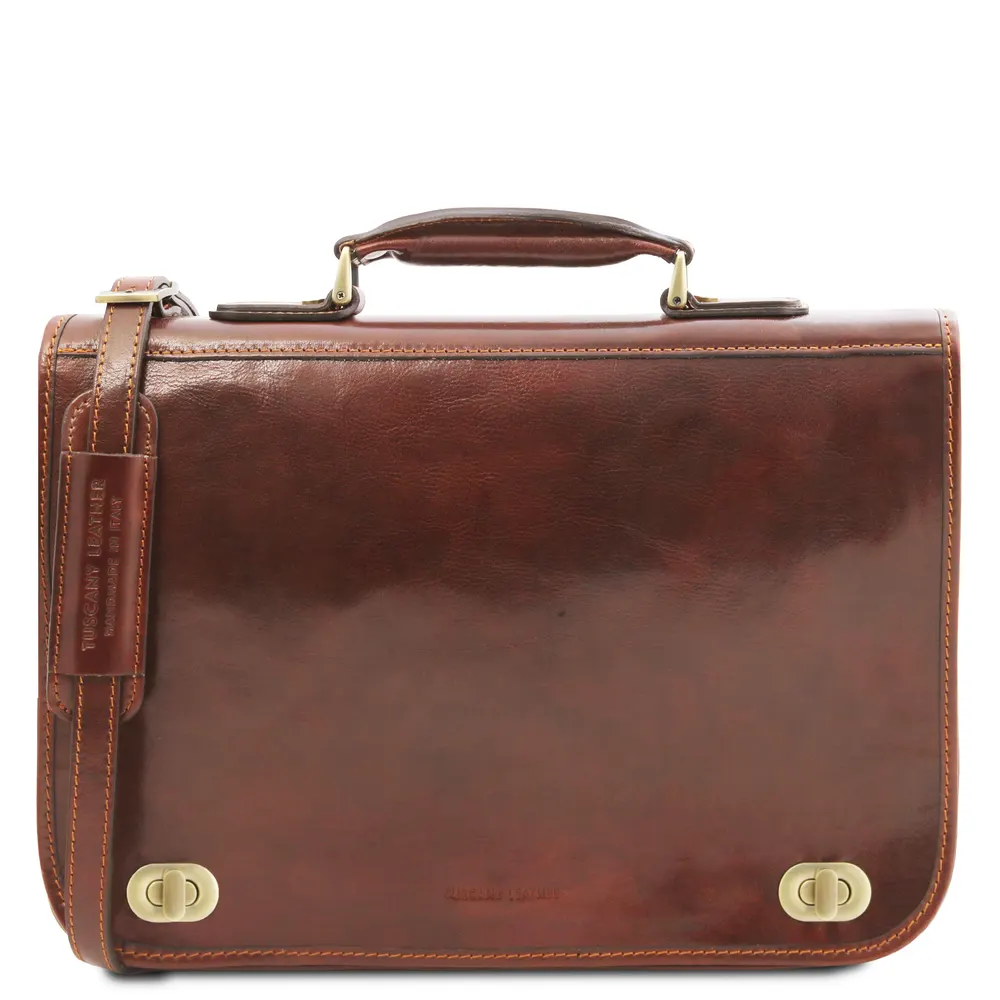 Siena Leather messenger bag 2 compartments