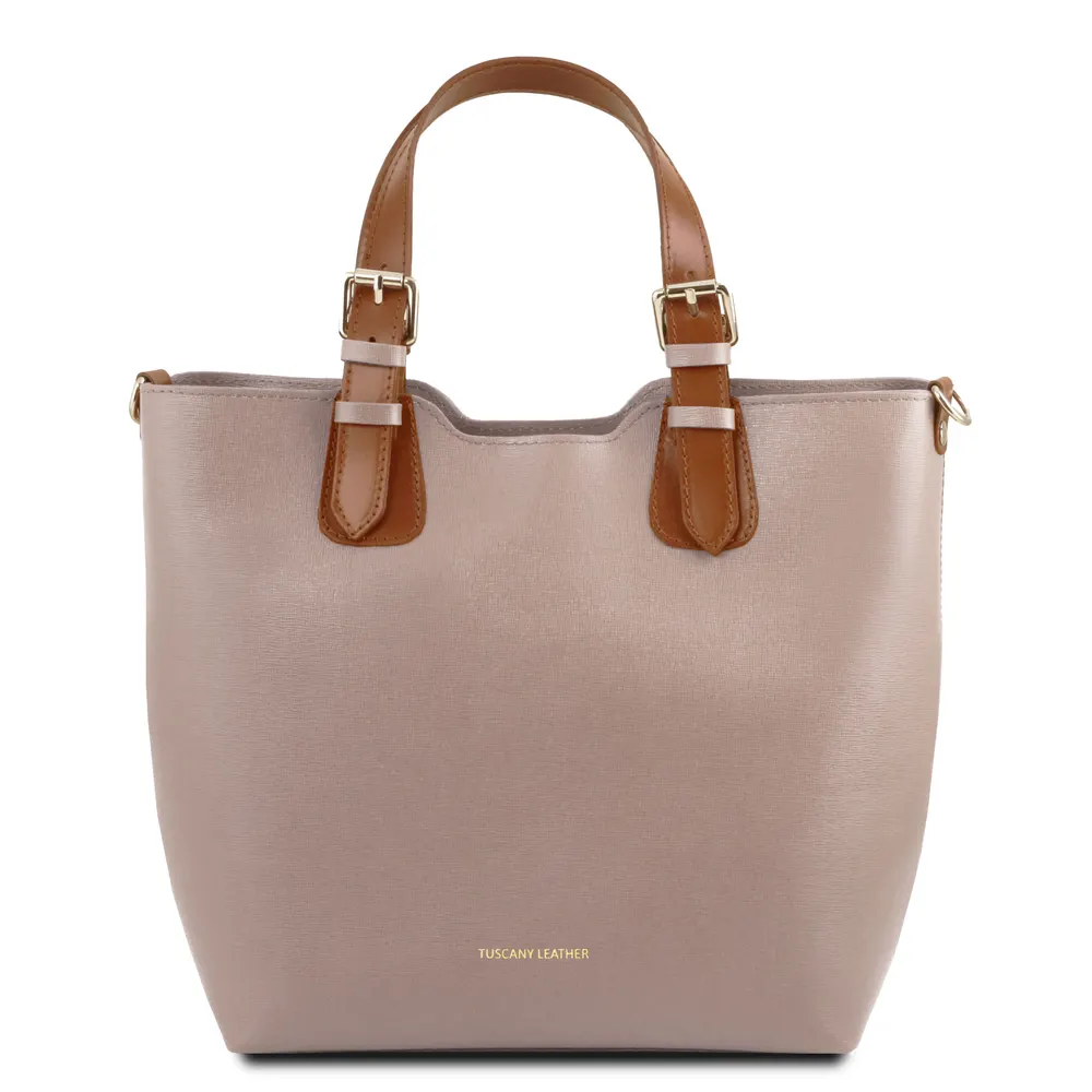 TL Bag Saffiano leather tote