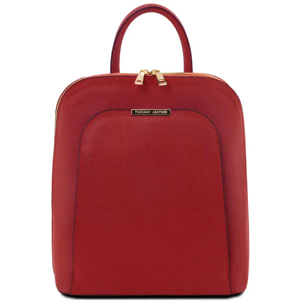 TL Bag Saffiano leather backpack for women
