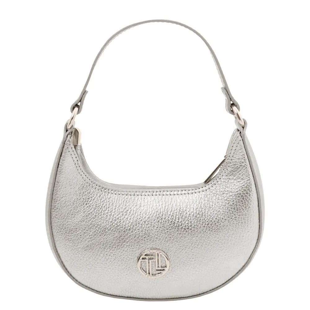 Pixie Metallic leather handbag with chain strap