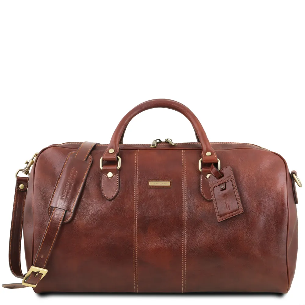 Lisbona Travel leather duffle bag - Large size