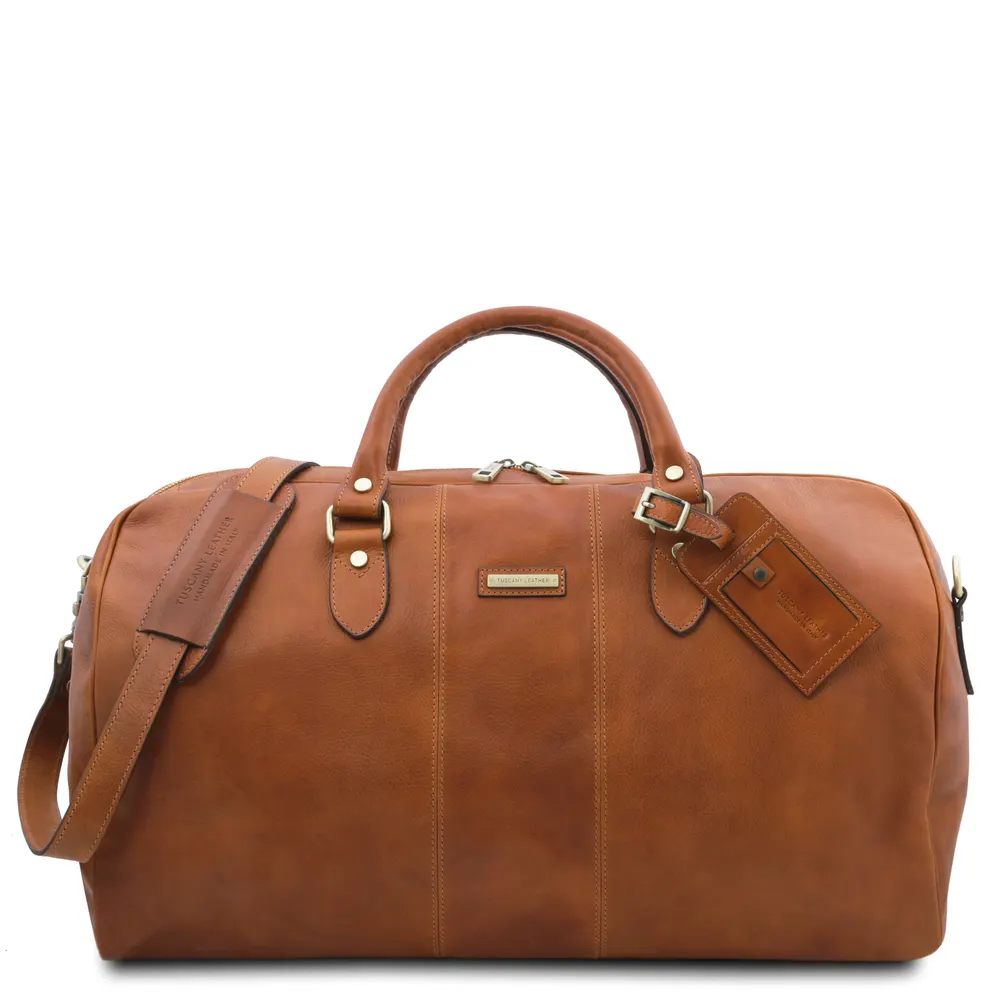 Lisbona Travel leather duffle bag - Large size