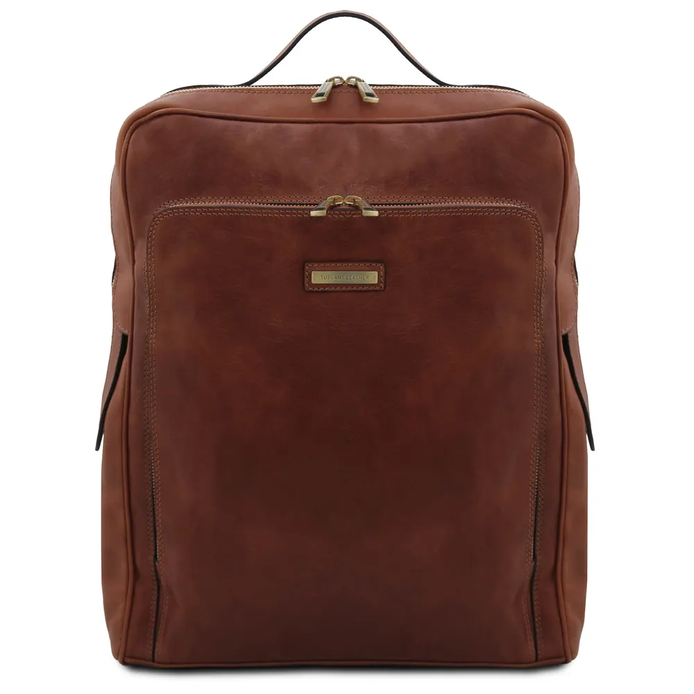 Bangkok Leather laptop backpack - Large size