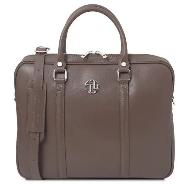Prato Exclusive Saffiano leather laptop case