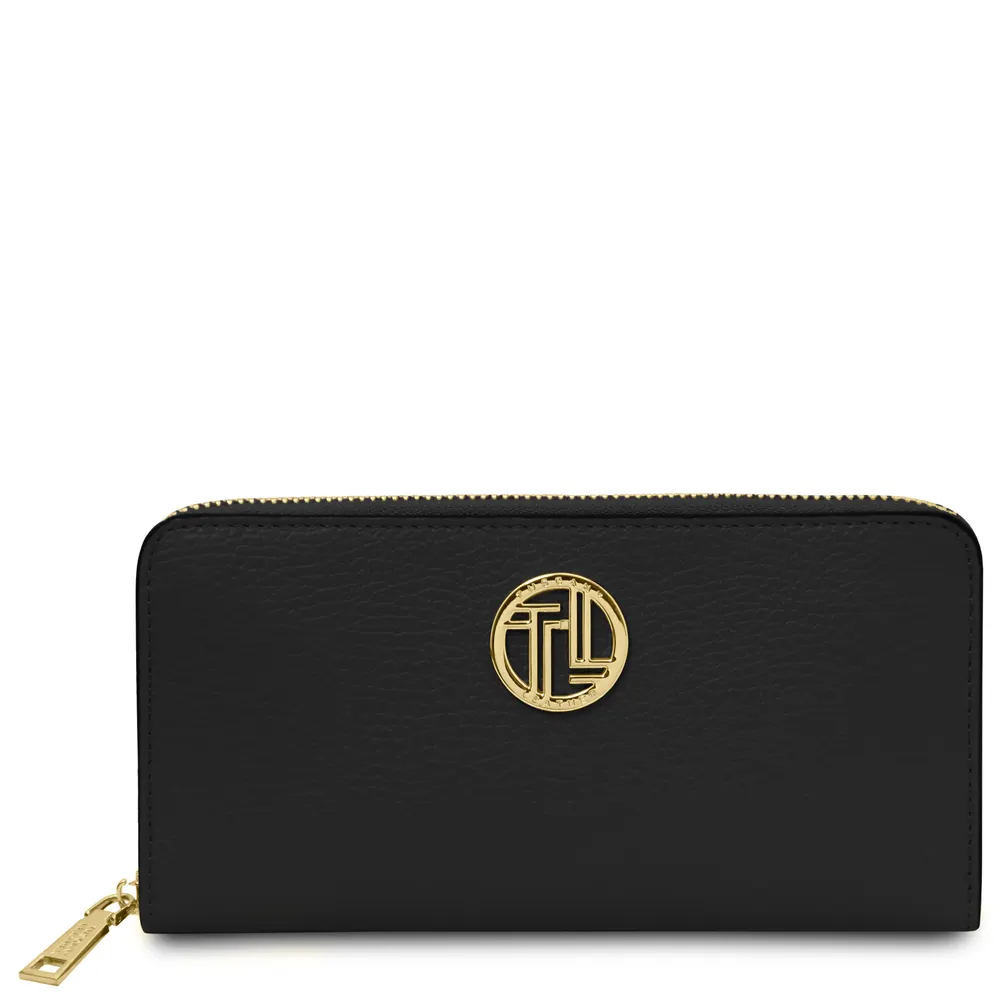 Financier Exclusive zip around leather wallet