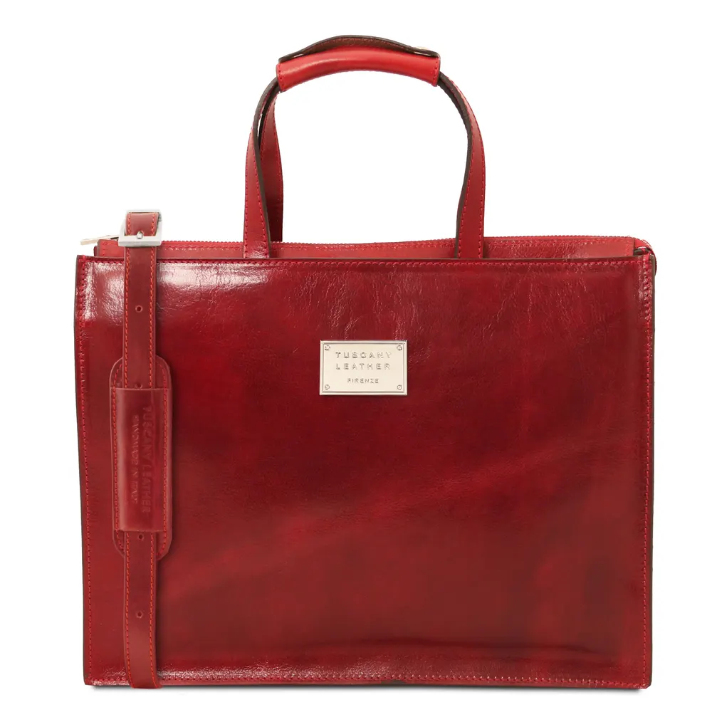 Palermo Leather briefcase 3 compartments for women