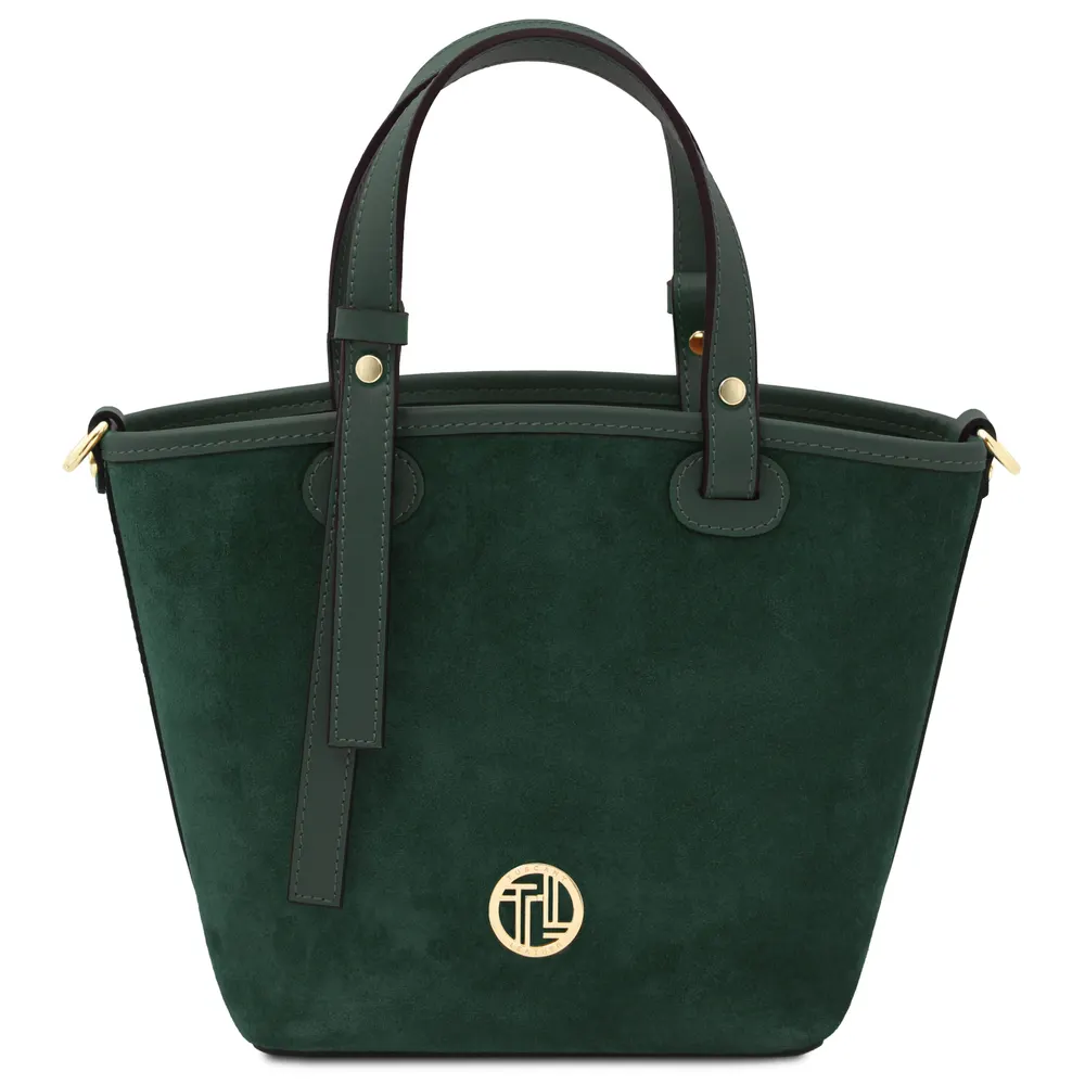 Glacette Suede leather bucket bag