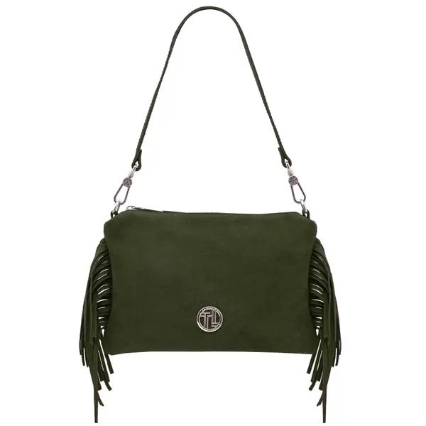 Nomade Suede leather fringe clutch
