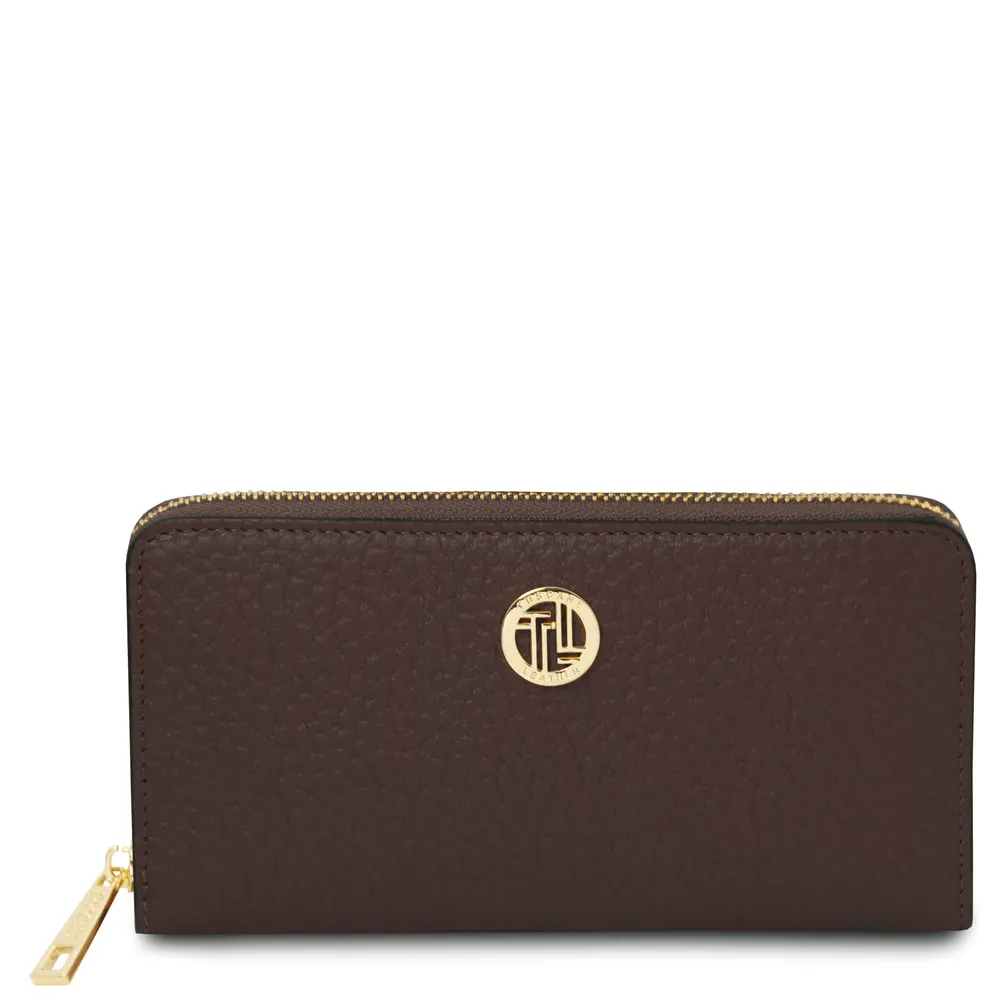 Financier Exclusive zip around leather wallet