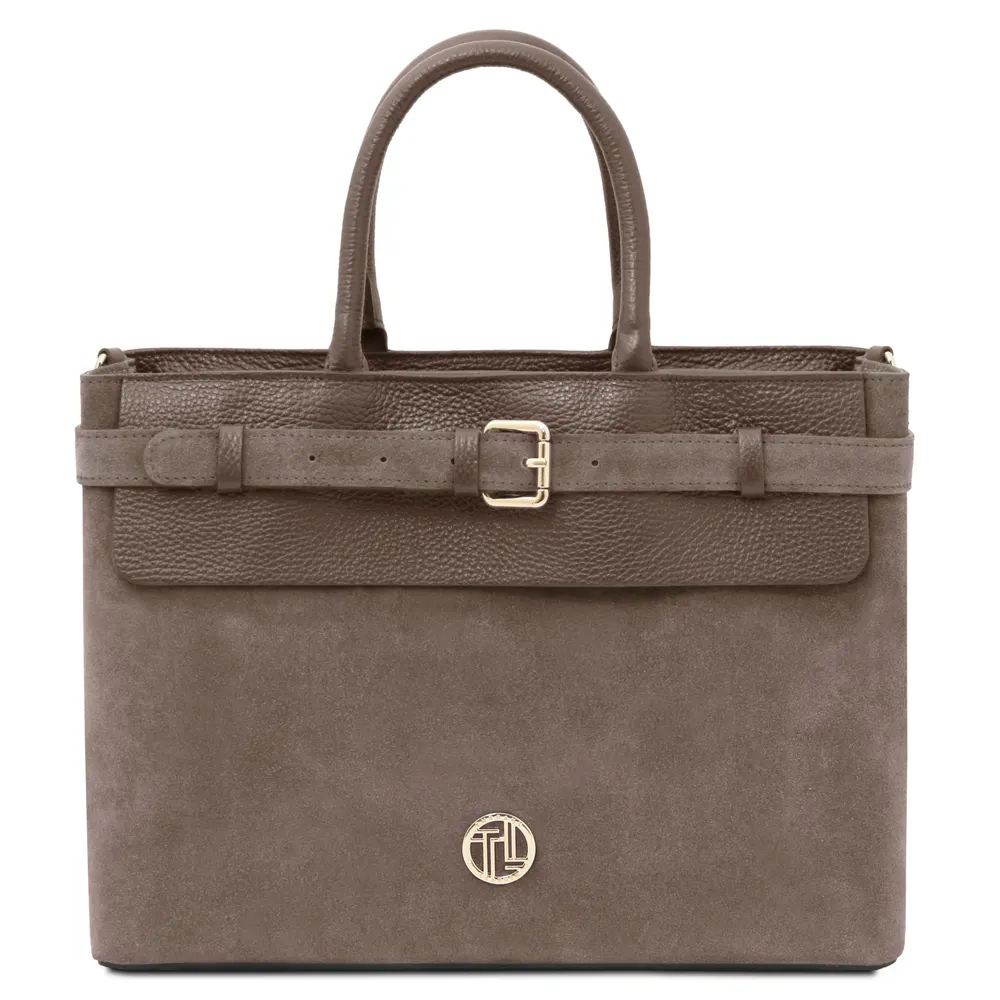 Tenace Suede leather handbag