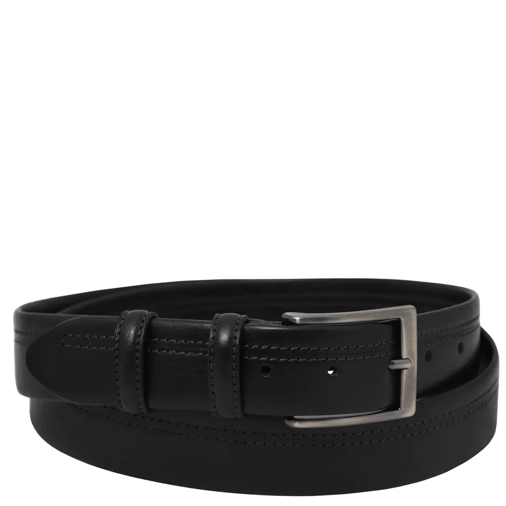 Classic 35mm tubular leather belt - 95 cm