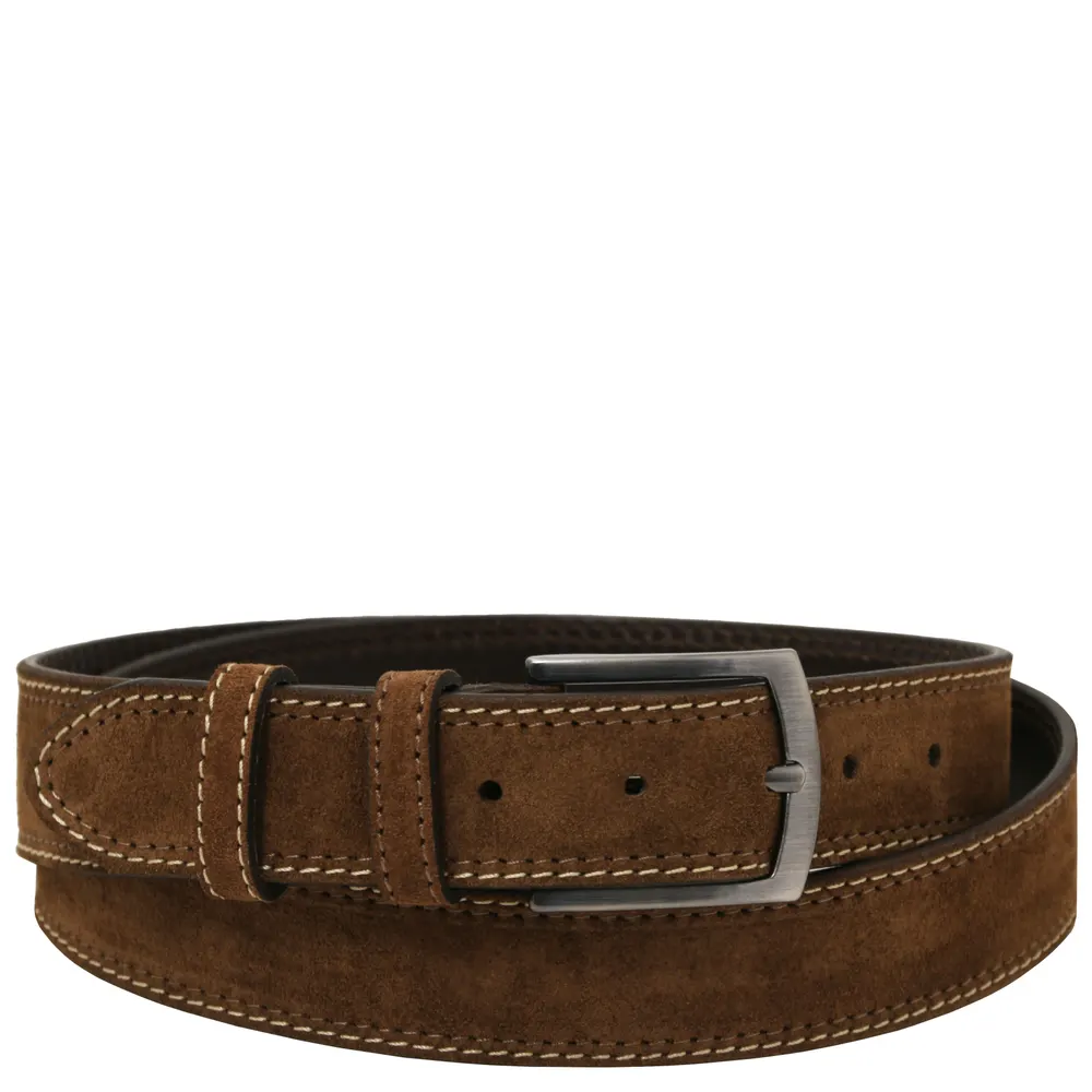 Casual suede leather belt 35mm - 100 cm