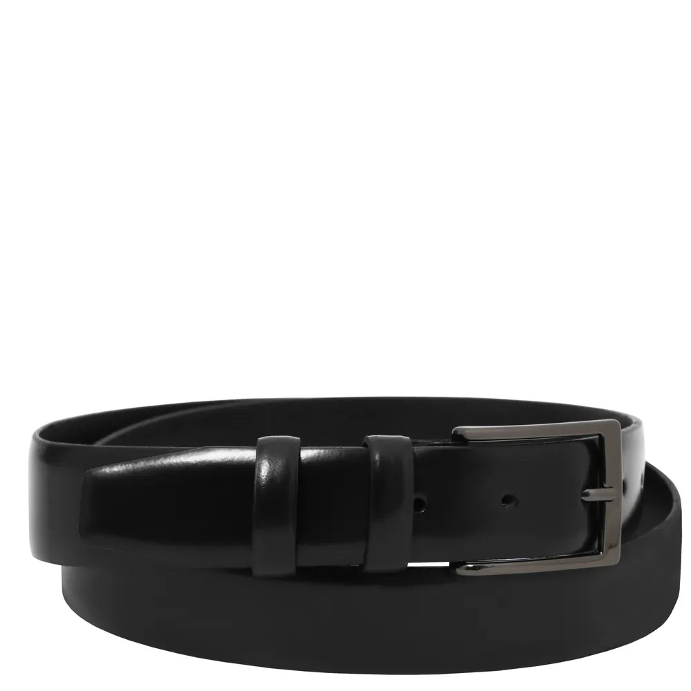 Elegant brushed leather belt 35mm - 105 cm