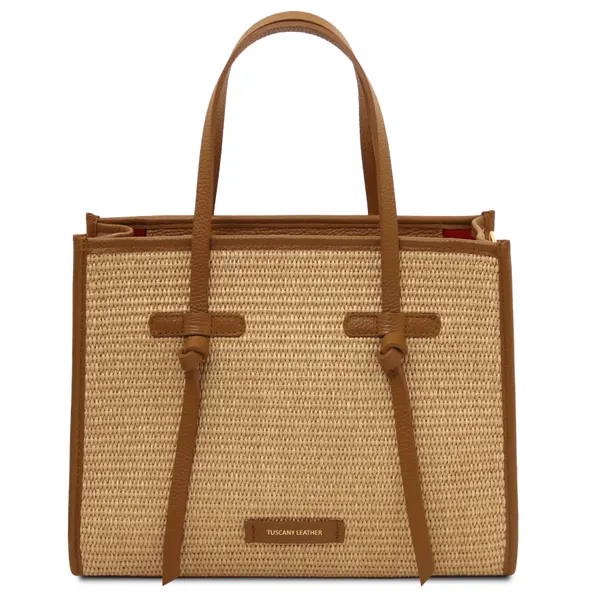 Frame Raffia Shoulder Bag