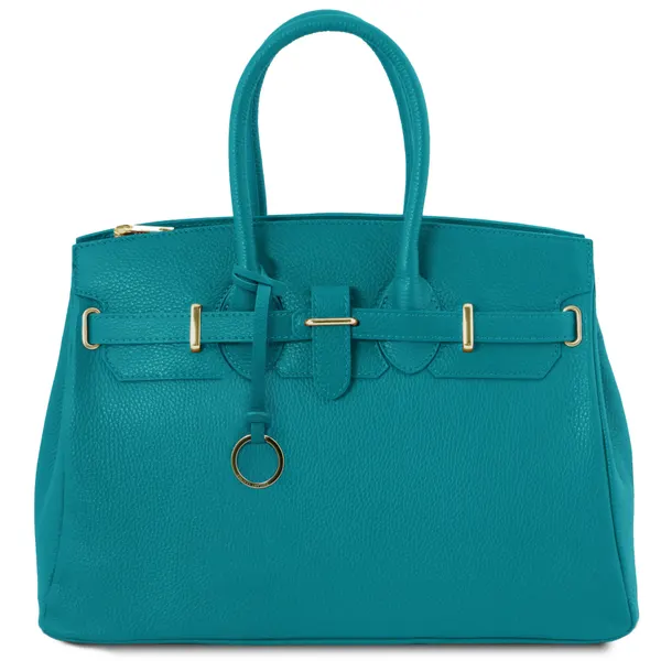TL Bag Leather handbag with golden hardware