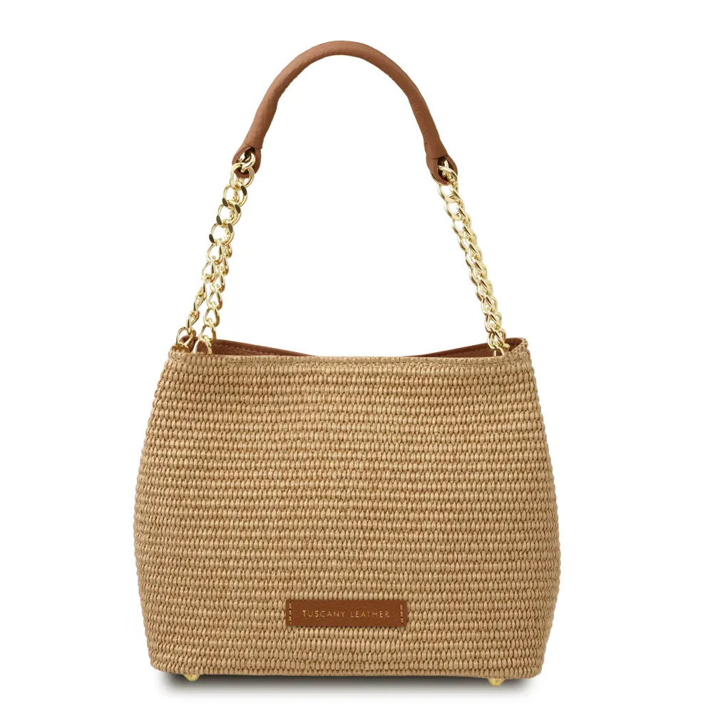TL Bag Raffia bucket bag