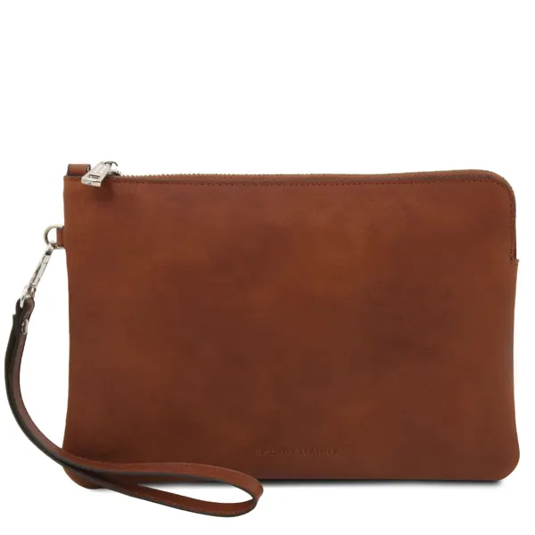 Will Leather clutch bag with handle
