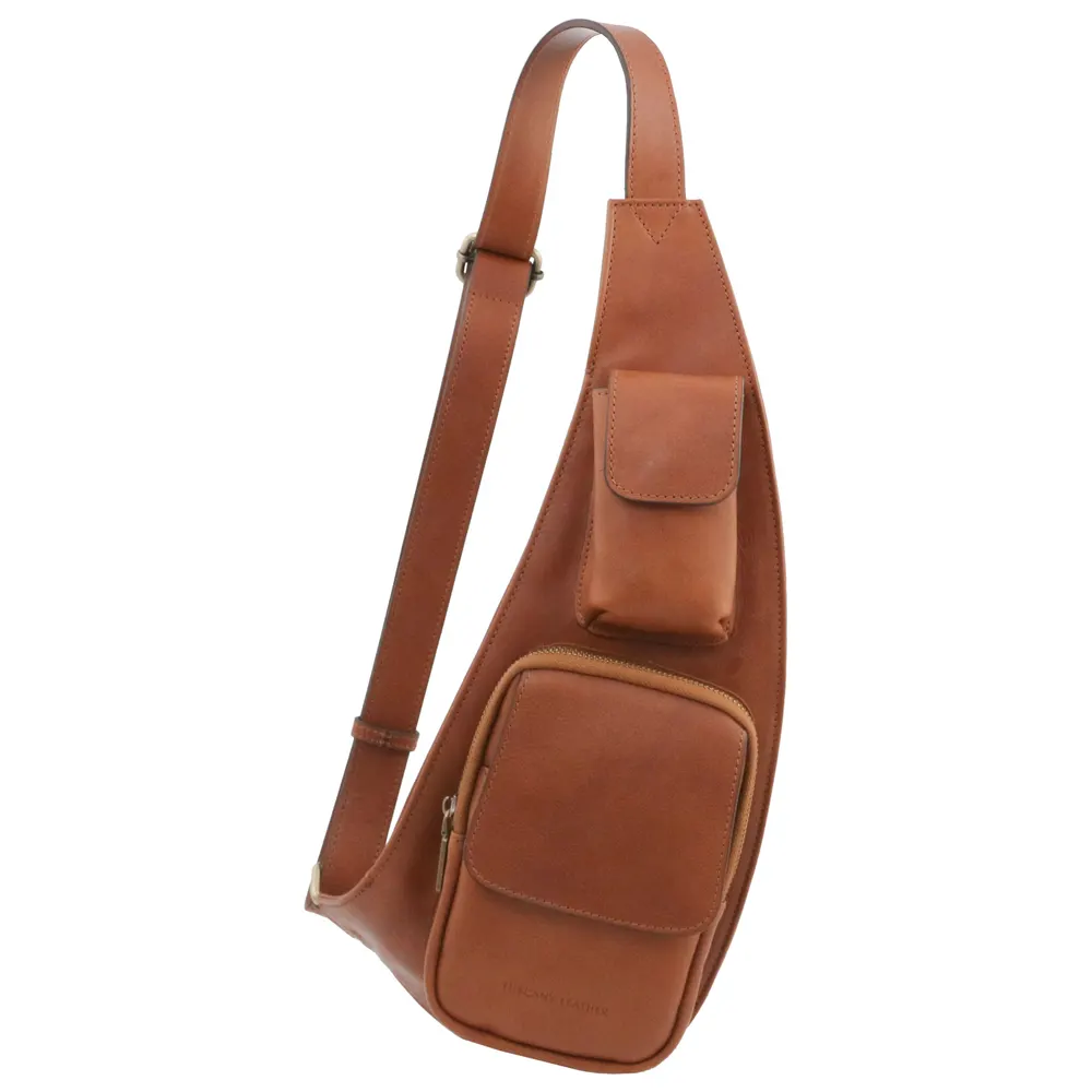 Leather crossover bag