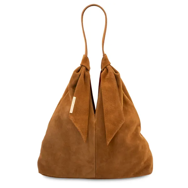 Ventura Suede leather shopping bag