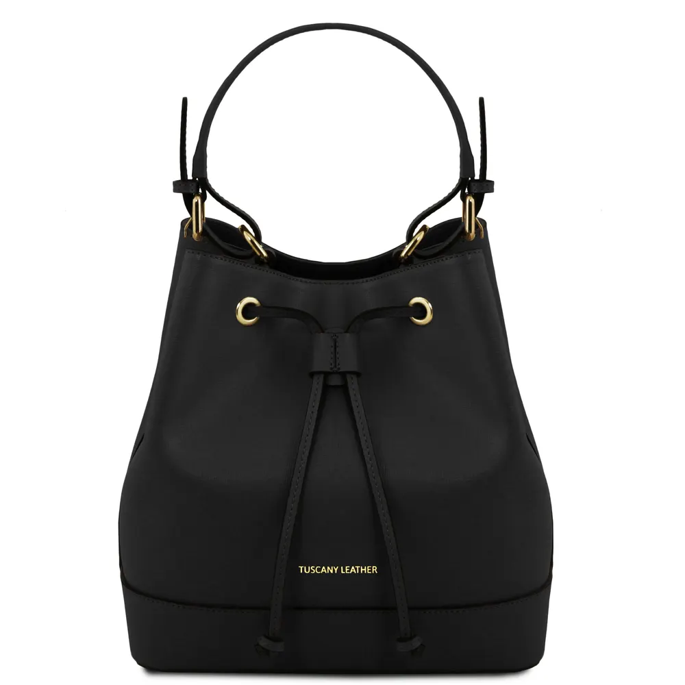 Minerva Saffiano leather secchiello bag