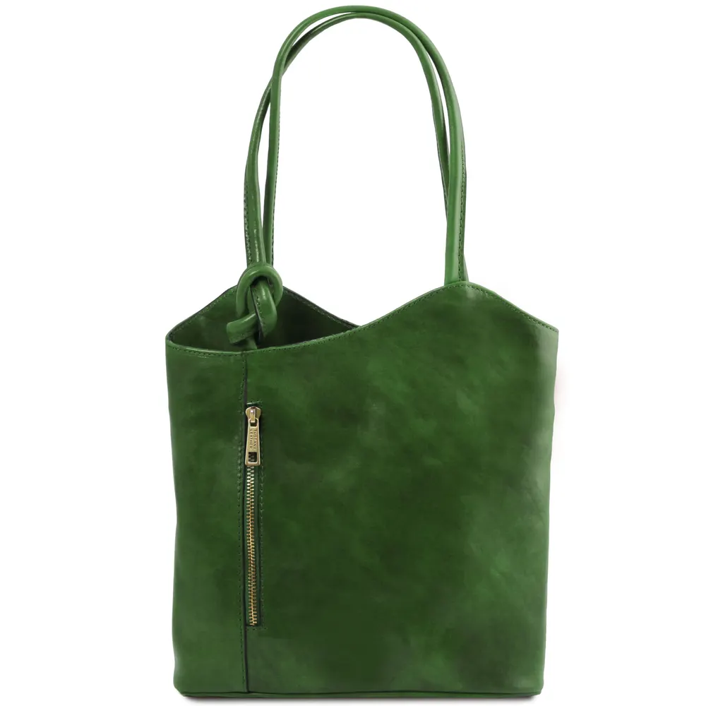 Patty Leather convertible backpack shoulderbag