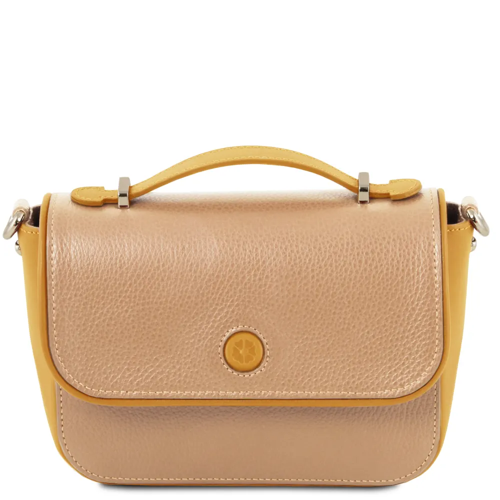Primula Leather clutch handbag