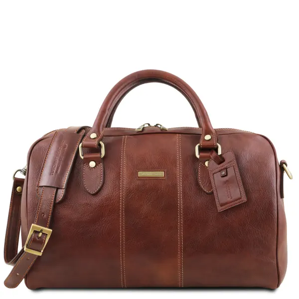Lisbona Travel leather duffle bag - Small size