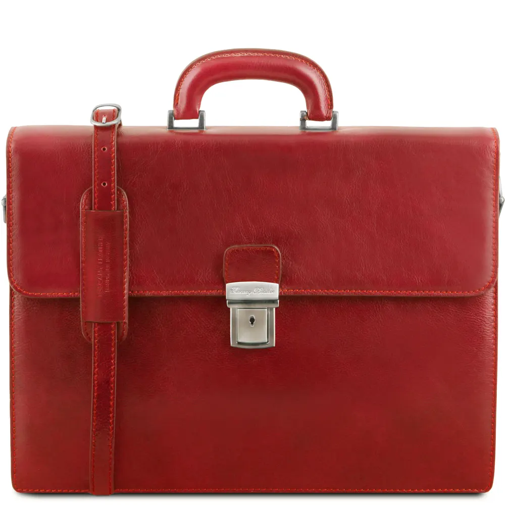 Parma Leather briefcase 2 compartments