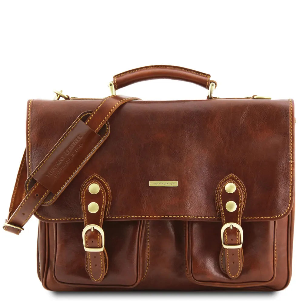 Modena Leather briefcase 2 compartments