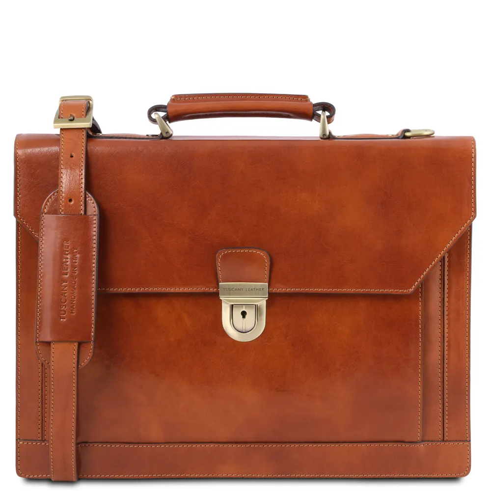 Cremona Leather briefcase 3 compartments