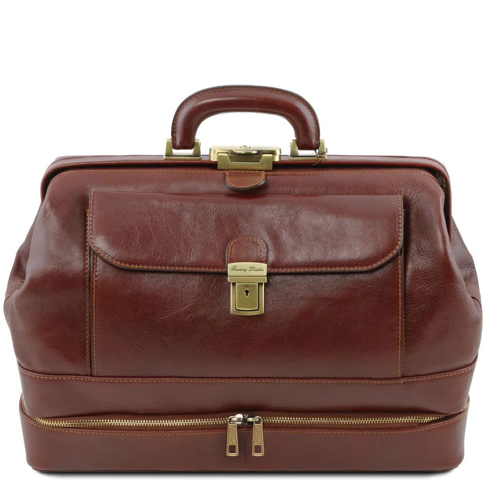 Giotto Exclusive double-bottom leather doctor bag