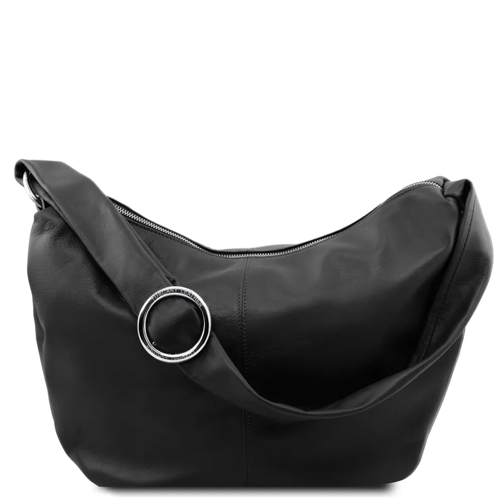 Yvette Soft leather hobo bag