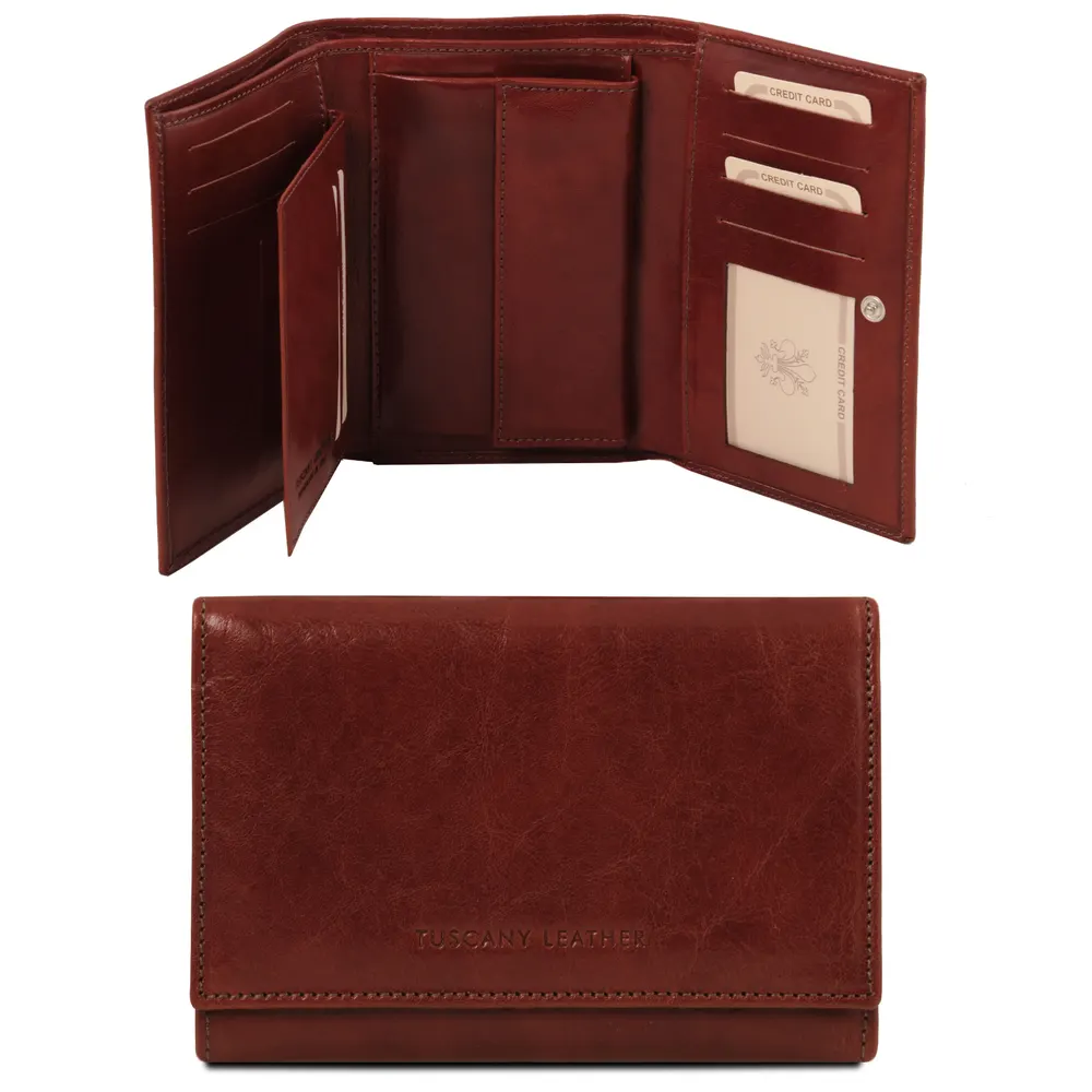 Exclusive 3 fold leather wallet for women