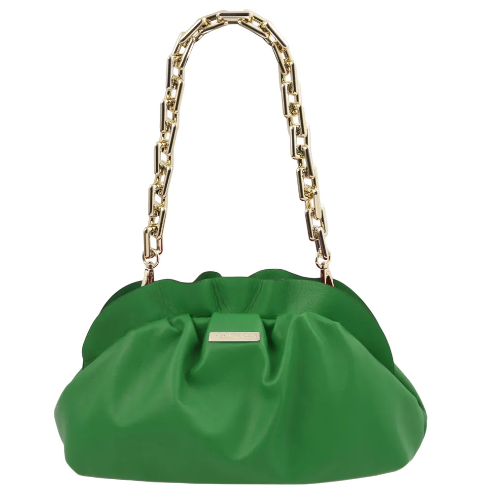 TL Bag Soft leather clutch with chain strap