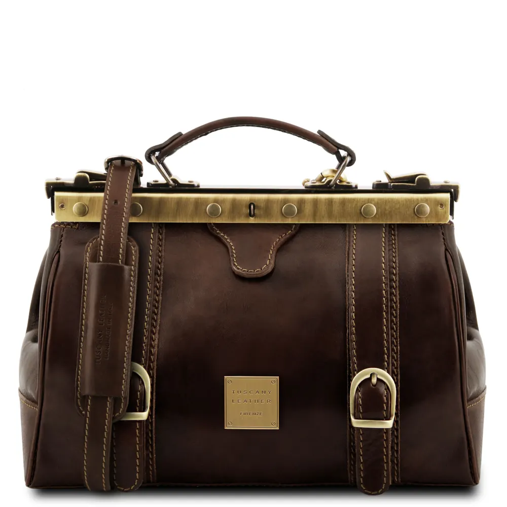 Monalisa Doctor gladstone leather bag with front straps