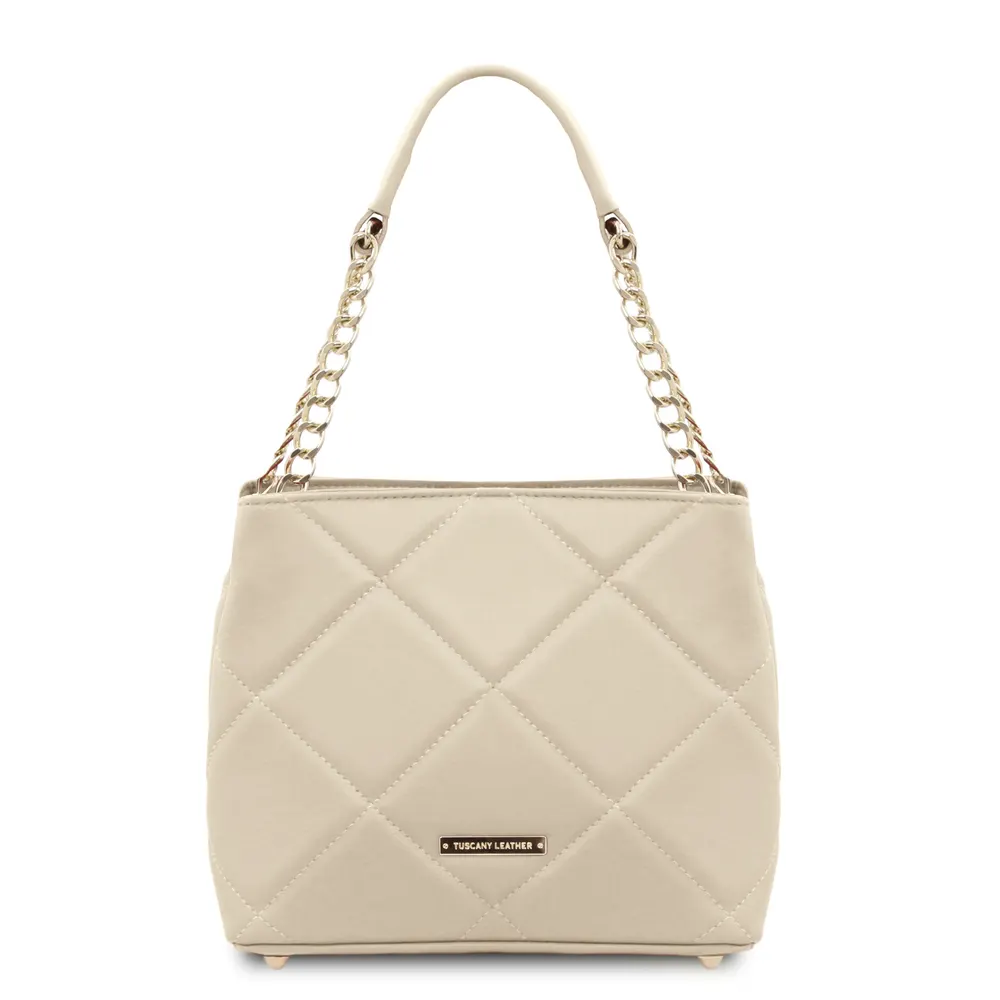 TL Bag Soft quilted leather bucket bag