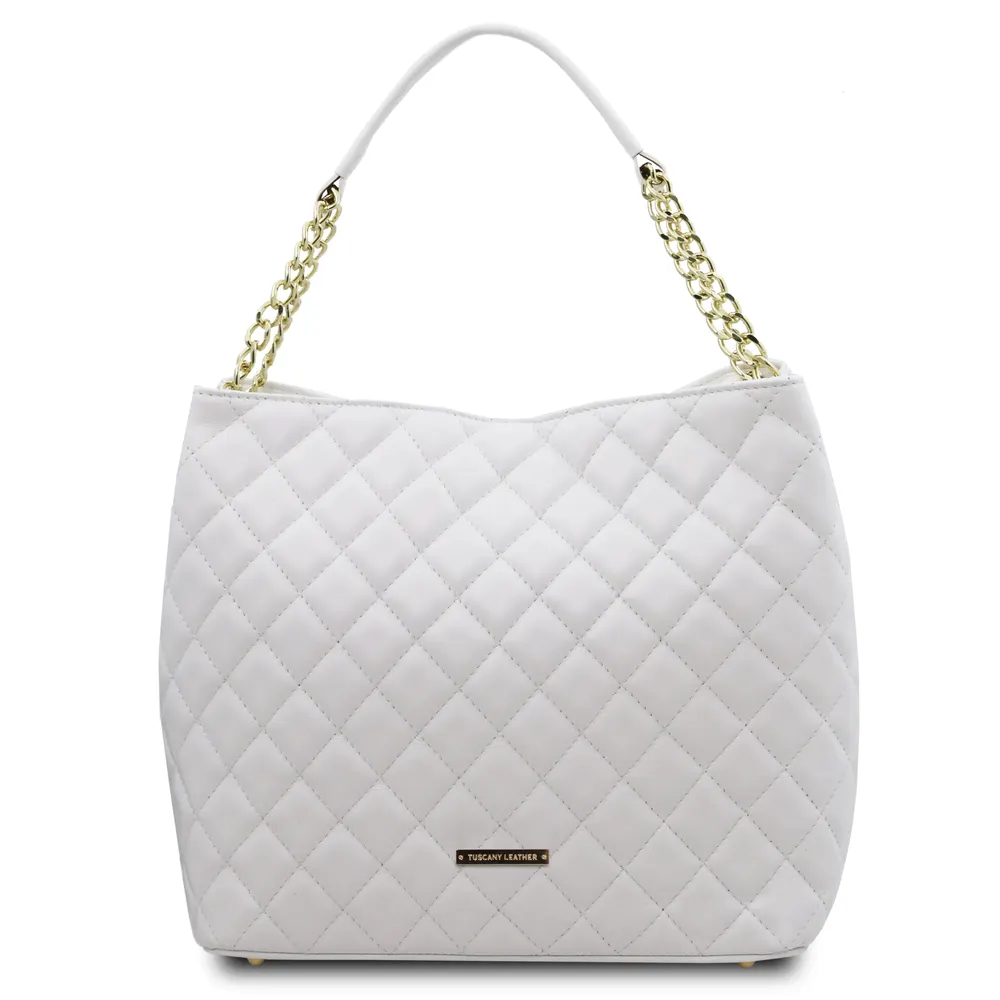 TL Bag Soft quilted leather bucket bag