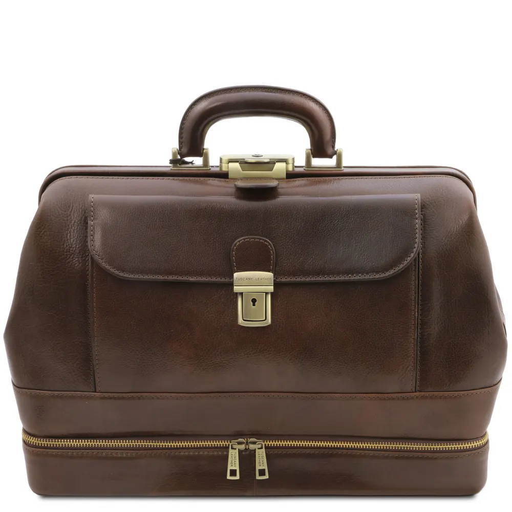 Giotto Exclusive double-bottom leather doctor bag