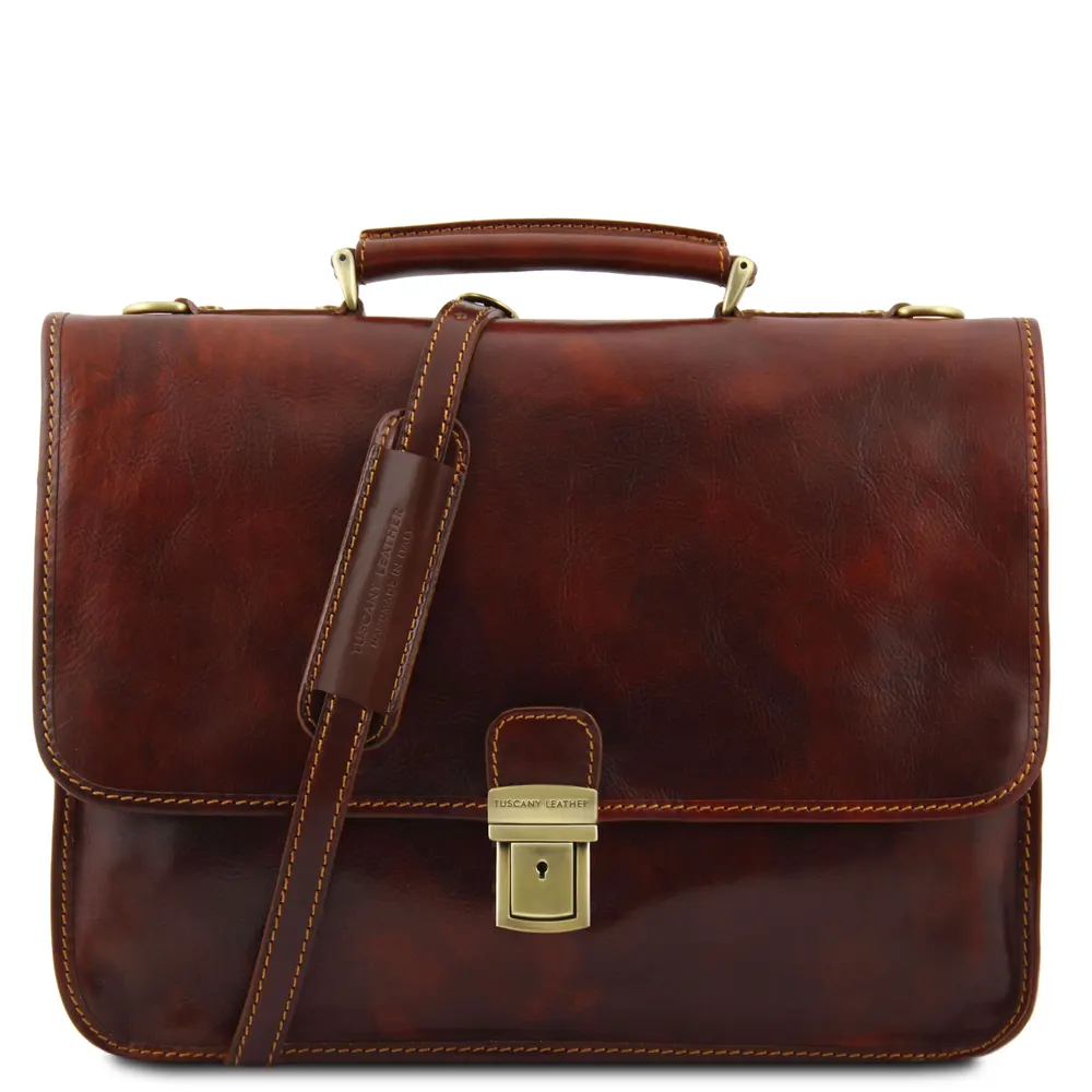 Torino Leather briefcase 2 compartments