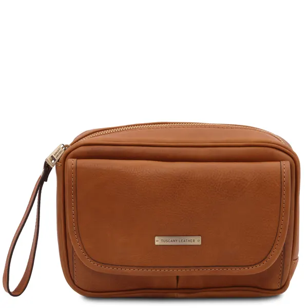 Ivan Leather handy wrist bag for men