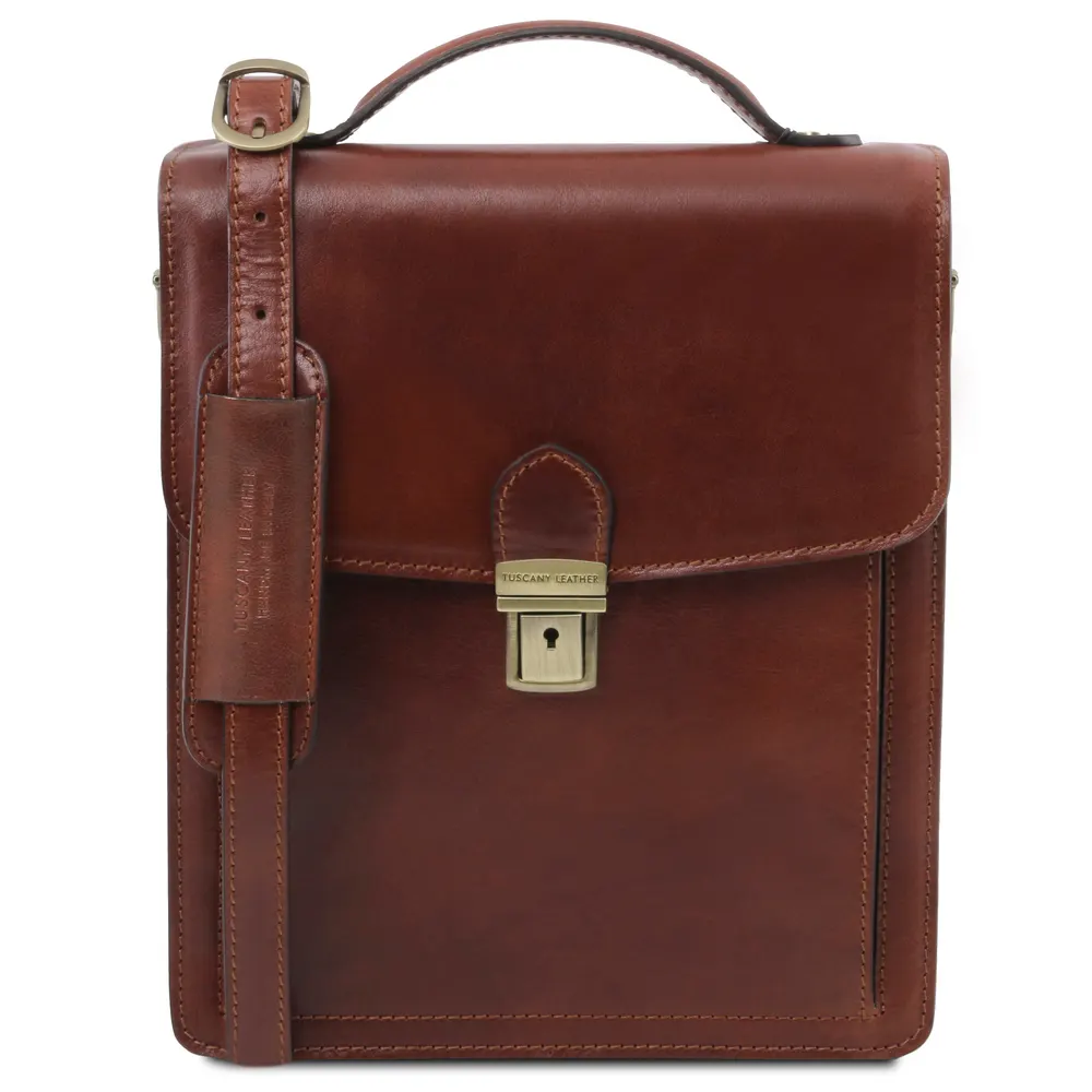 David Leather Crossbody Bag - large size