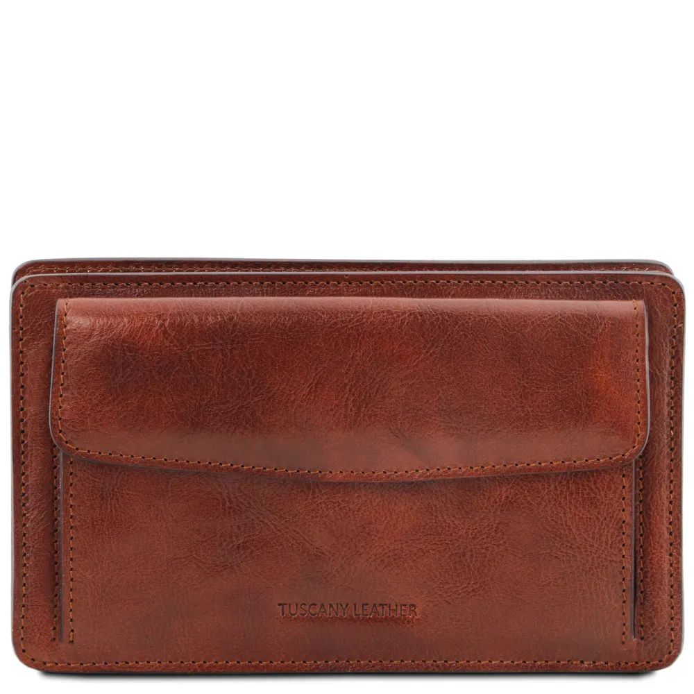 Denis Exclusive leather handy wrist bag for men