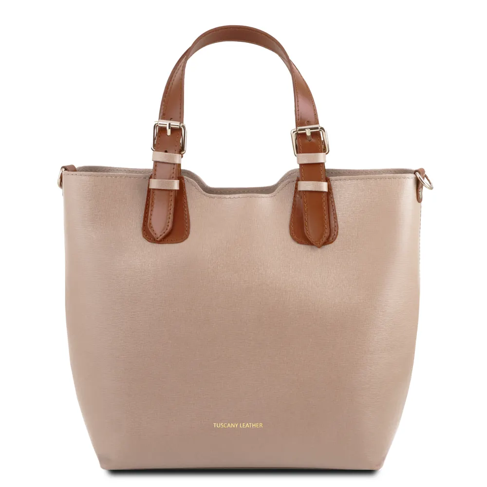 TL Bag Saffiano leather tote