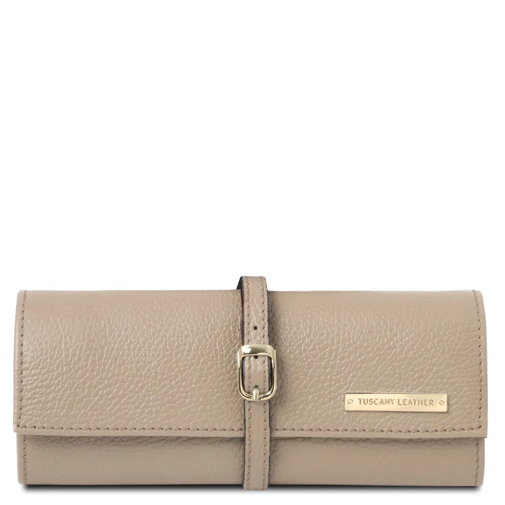 Soft leather jewellery case