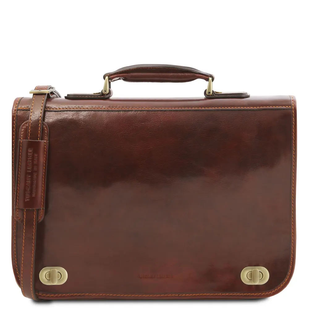 Siena Leather messenger bag 2 compartments