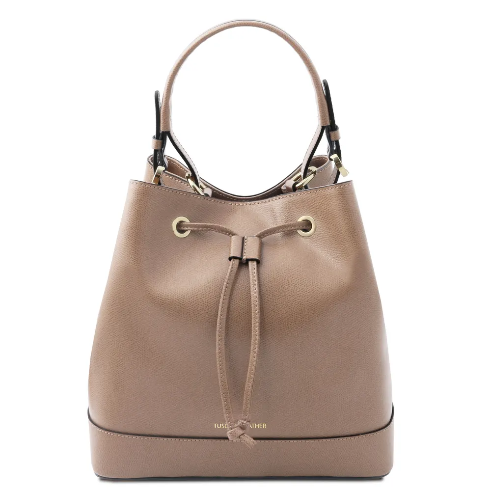 Minerva Leather bucket bag